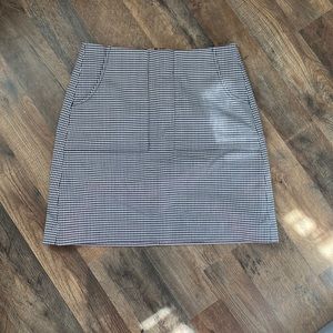 Loft outlet blue checkered skirt